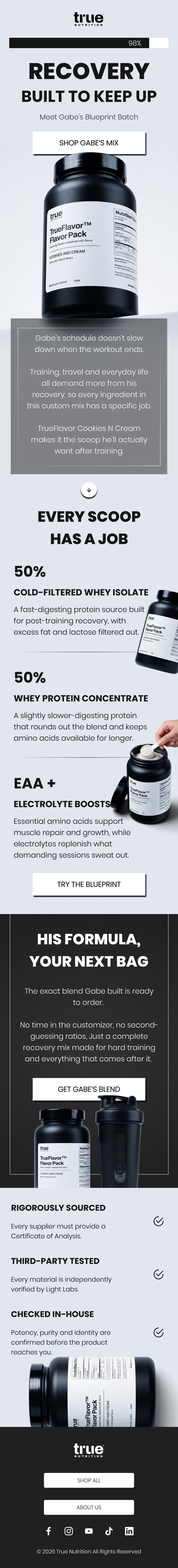 Sports nutrition — after redesign